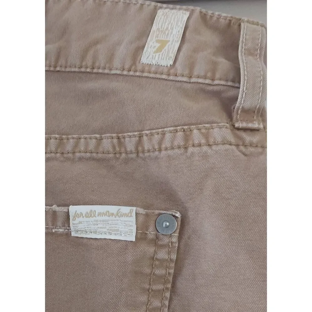 Nice 7 FOR ALL MANKIND Standard Khaki Tan Mens Jeans Sz 40x32